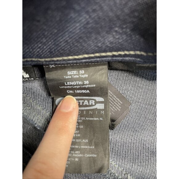 G Star Raw Woman 33x36 Lynn Skinny Dark Blue Denim Jeans - Picture 5 of 8